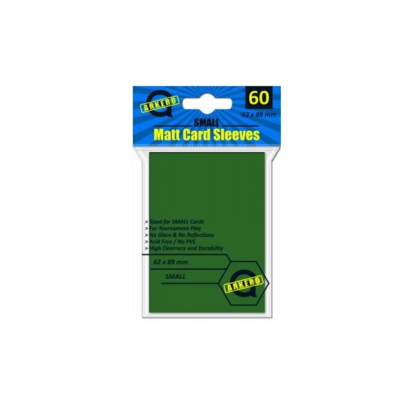Arkero-G Matt Card Sleeves: Gr&uuml;n (60 H&uuml;llen) mini