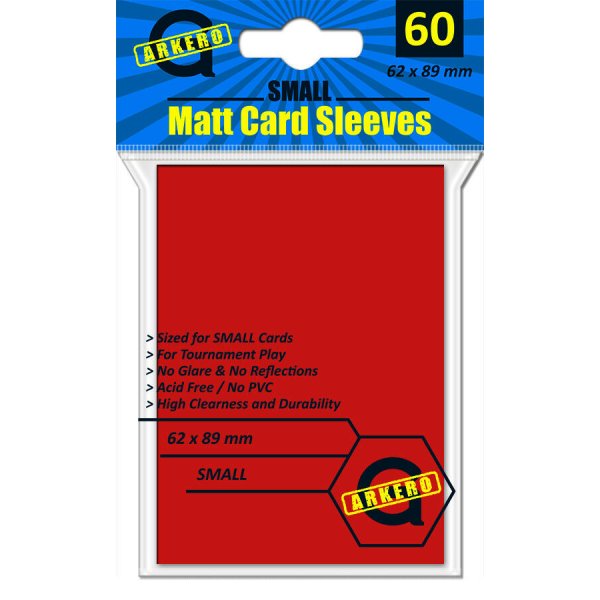 Arkero-G Matt Card Sleeves: Rot (60 H&uuml;llen) mini