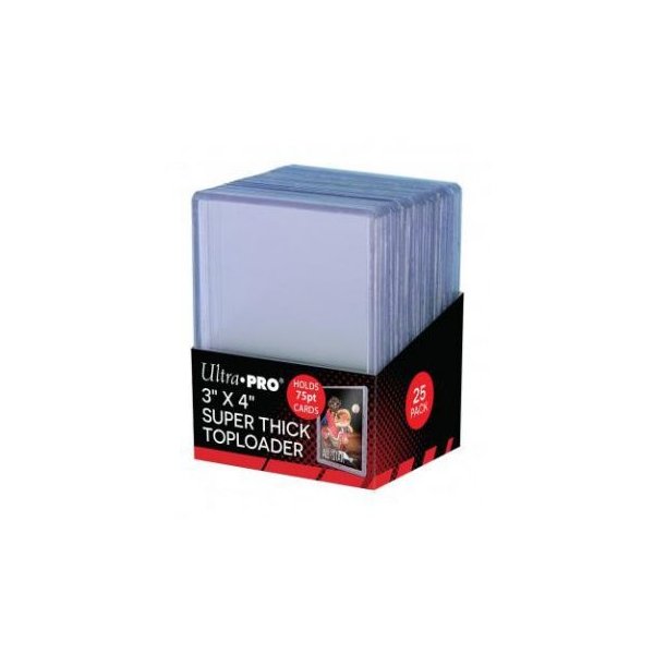Ultra Pro Super Thick Toploader 3x4 Zoll 75PT (extrem dicke Schutzh&uuml;llen) - 25 St&uuml;ck