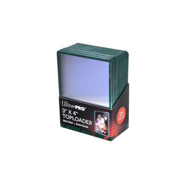 Ultra Pro Green Border Toploader 3x4 Zoll (25 St&uuml;ck)