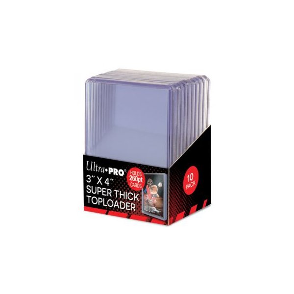 Ultra Pro Super Thick Toploader 3x4 Zoll 260PT (extrem dicke Schutzh&uuml;llen) - 10 St&uuml;ck