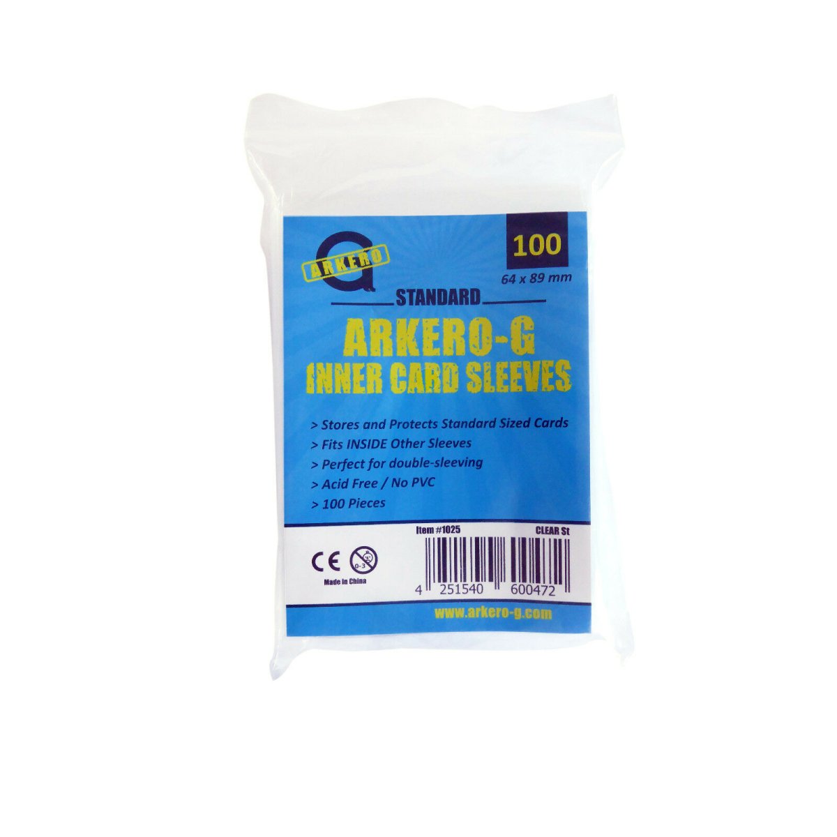 UG - 100 Sleeves Precise Fit Standard - 64X89mm - Clear / Transparent