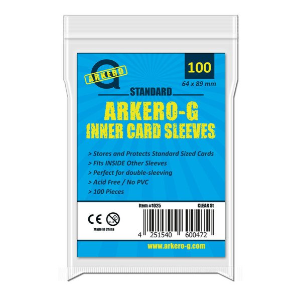 Arkero-G Standard Inner Card Sleeves (100 innere Kartenh&uuml;llen)
