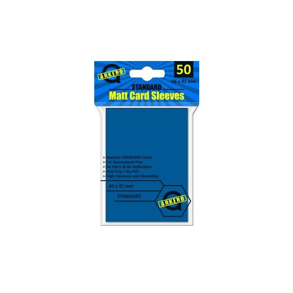 Arkero-G Matt Card Sleeves: Blau (50 H&uuml;llen) Standardgr&ouml;&szlig;e