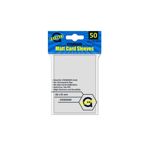 Arkero-G Matt Card Sleeves: Wei&szlig; (50 H&uuml;llen) Standardgr&ouml;&szlig;e