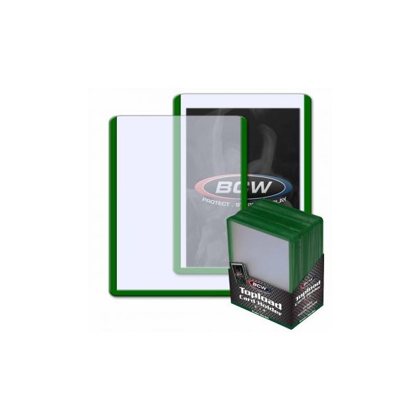 BCW Green Border Toploader 3x4 Zoll (25 St&uuml;ck)