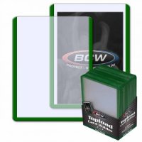 BCW Green Border Toploader 3x4 Zoll (25 Stück)