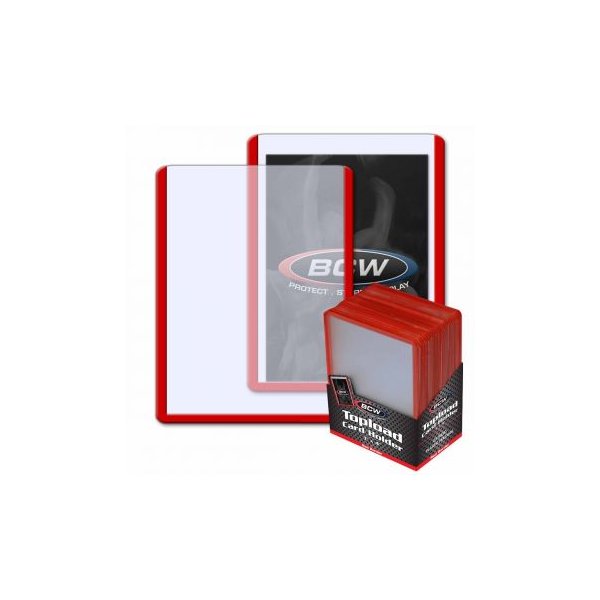 BCW Red Border Toploader 3x4 Zoll (25 St&uuml;ck)