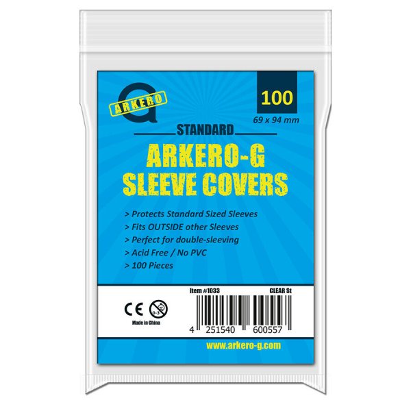 Arkero-G 100 Standard Sleeve Covers / H&uuml;llen-Schutzh&uuml;llen (durchsichtige Kartenh&uuml;llen)
