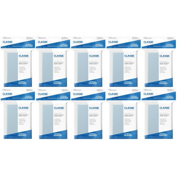 Ultimate Guard Classic Soft Sleeves Transparent Standard (100 Kartenh&uuml;llen)