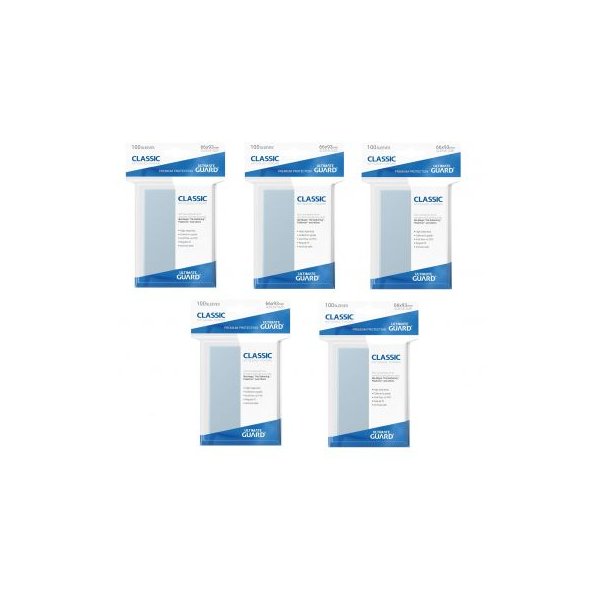 500 Ultimate Guard Classic Soft Sleeves Transparent Standard (5x100 Kartenh&uuml;llen)