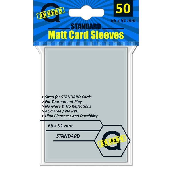 Arkero-G Matt Card Sleeves: Durchsichtig (50 H&uuml;llen) Standardgr&ouml;&szlig;e