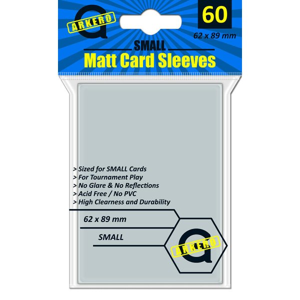 Arkero-G Matt Card Sleeves: Durchsichtig (60 H&uuml;llen) mini