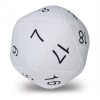 25cm großer Ultra Pro Jumbo D20 Plüschwürfel Weiß