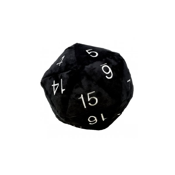 25cm gro&szlig;er Ultra Pro Jumbo D20 Pl&uuml;schw&uuml;rfel Schwarz