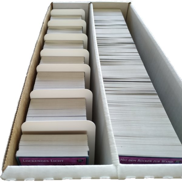 Arkero-G 10 Kartentrenner Wei&szlig; - Round Corners (10 Card Dividers f&uuml;r Aufbewahrungsboxen)