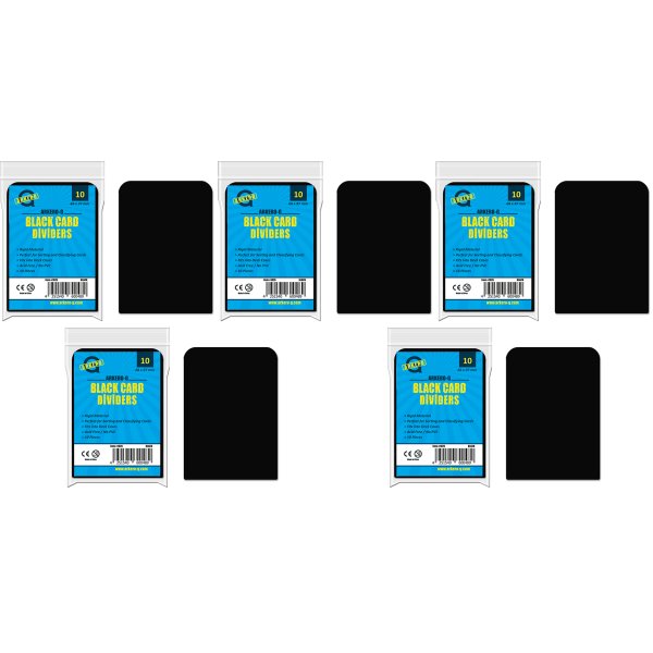 50 Arkero-G Kartentrenner Schwarz (5x10 St&uuml;ck)