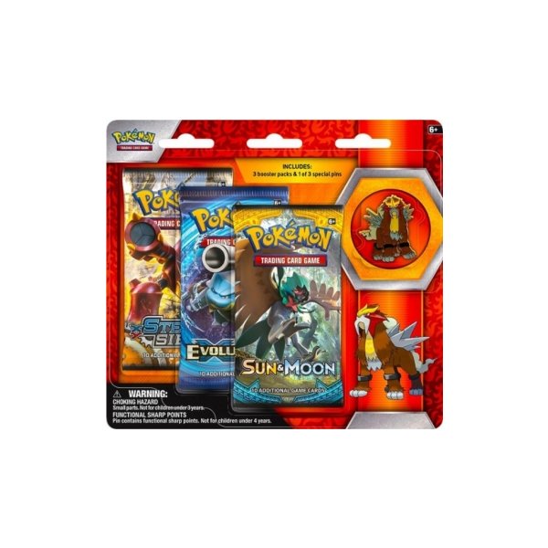 Collectors Pin 3-Pack Blister Entei