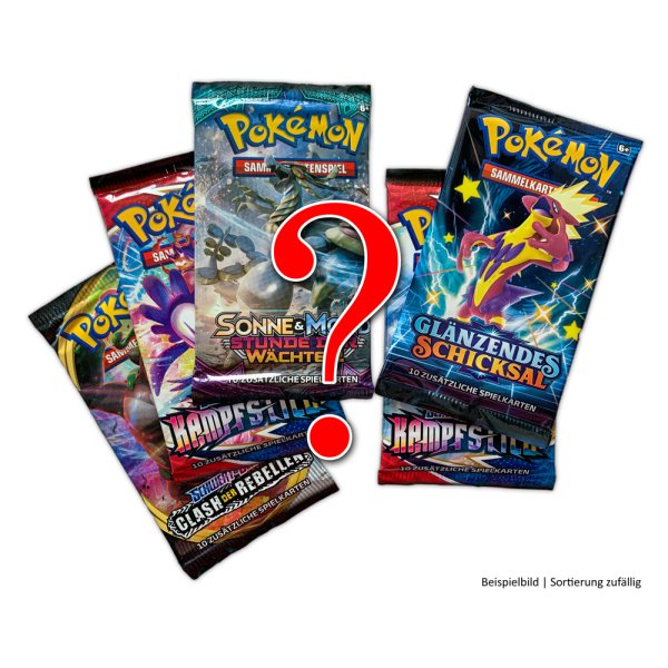 5 gemischte deutsche Pokemon Boosterpacks