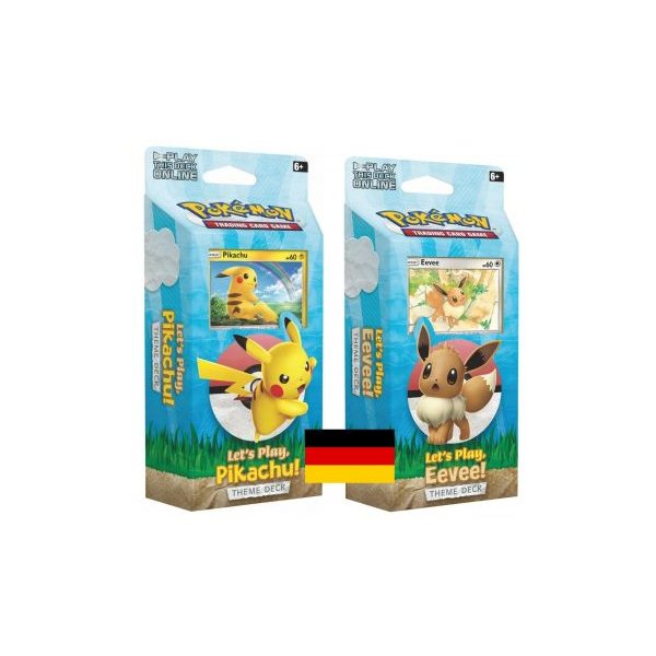 Lets Play Themendecks Pikachu &amp; Evoli (alle 2 Decks, deutsch)