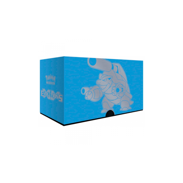 LEERE Pokemon XY Evolution Trainer Box + W&uuml;rfel + Schadensmarken + Kartentrenner (Turtok Artwork)