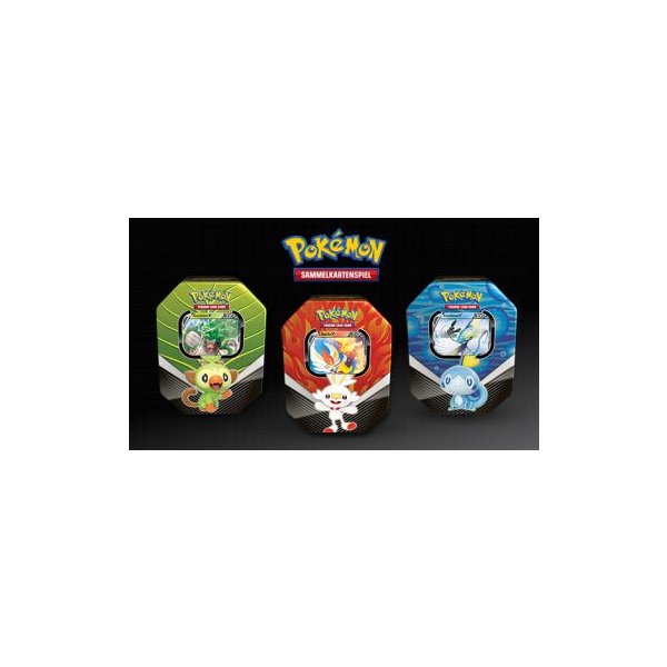 Alle 3 Pokemon Fr&uuml;hjahrs Tins 2020: Gortrom V, Liberlo V und Intelleon V