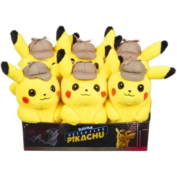 Meisterdetektiv Pikachu Pl&uuml;schfigur 20 cm - Pokemon Kuscheltier von Wicked Cool Toys