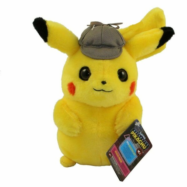 Meisterdetektiv Pikachu Pl&uuml;schfigur 20 cm - Pokemon Kuscheltier von Wicked Cool Toys