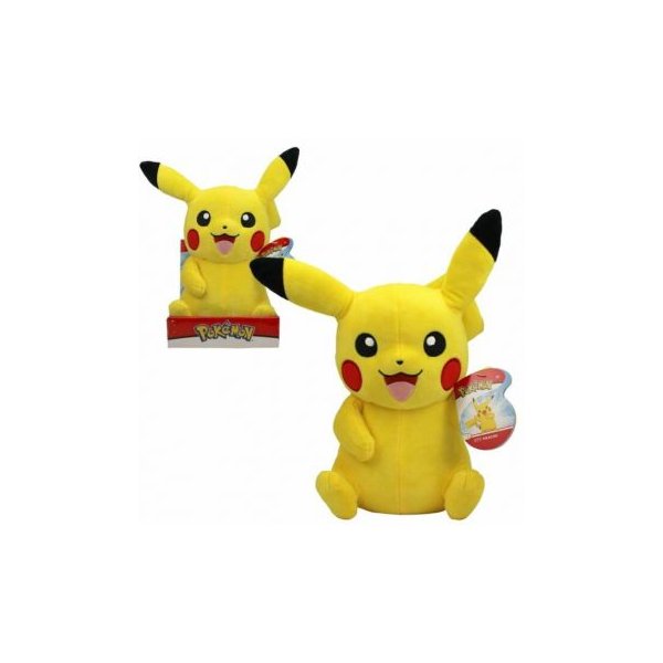 Pikachu (gr&uuml;&szlig;end) Pl&uuml;schfigur 30 cm - Pokemon Kuscheltier von Wicked Cool Toys