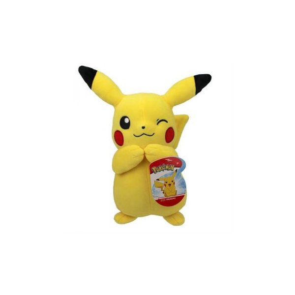 Pikachu (zwinkernd) Pl&uuml;schfigur 20 cm - Pokemon Kuscheltier von Wicked Cool Toys