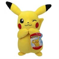 Pikachu (zwinkernd) Pl&uuml;schfigur 20 cm - Pokemon Kuscheltier von Wicked Cool Toys