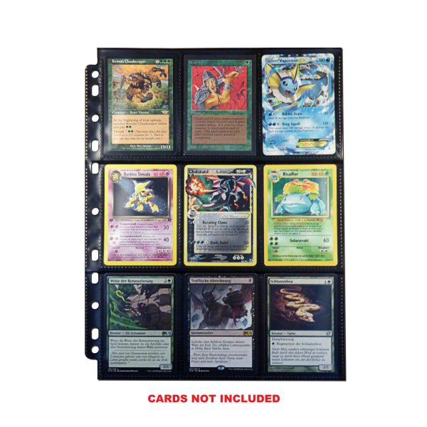 Arkero-G 10 Premium 18-Pocket Pages Schwarz (10 Seiten)