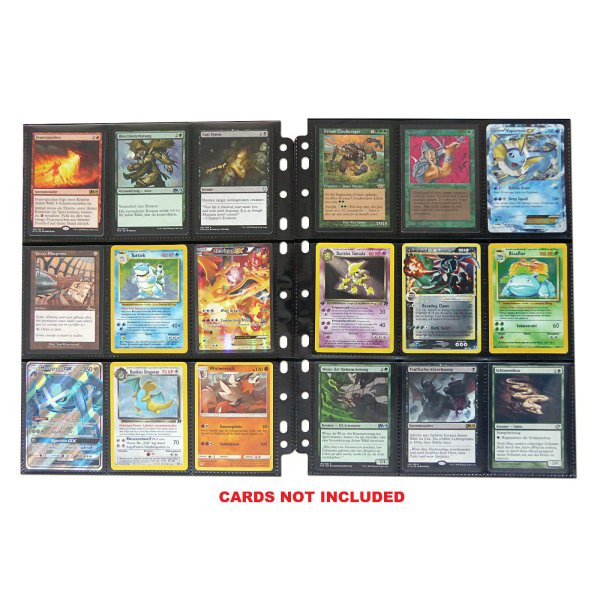 Arkero-G 10 Premium 18-Pocket Pages Schwarz (10 Seiten)