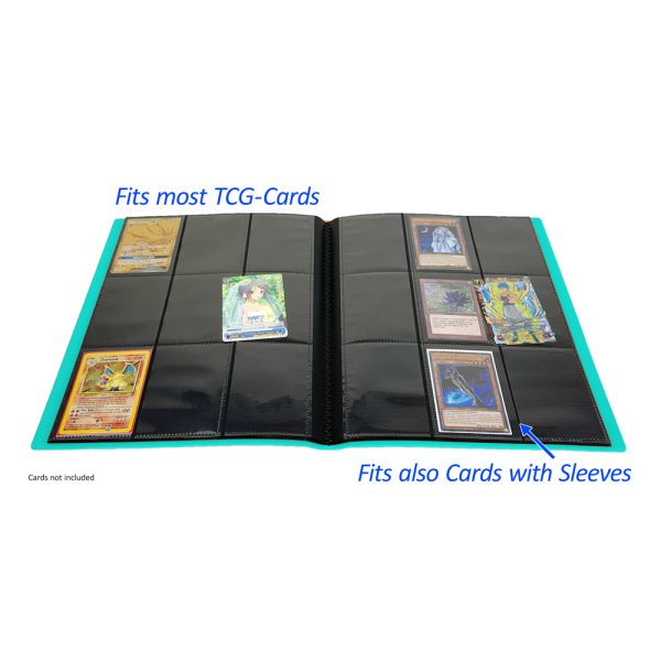 Arkero-G Premium 9-Pocket Card Binder (Tausch- &amp; Sammelalbum) - Aqua