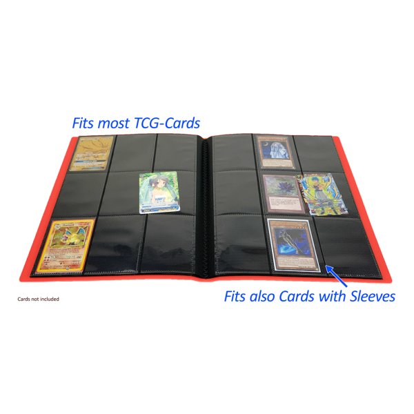 Arkero-G Premium 9-Pocket Card Binder (Tausch- &amp; Sammelalbum) - Rot