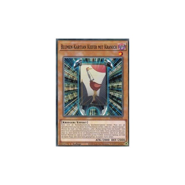 Blumen-Kartian Kiefer mit Kranich DLCS-DE131