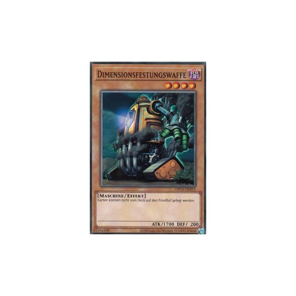 Dimensionsfestungswaffe OP13-DE015