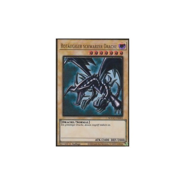 Rot&auml;ugiger schwarzer Drache MAGO-DE003