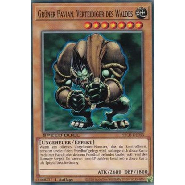 Gr&uuml;ner Pavian, Verteidiger des Waldes SBCB-DE053