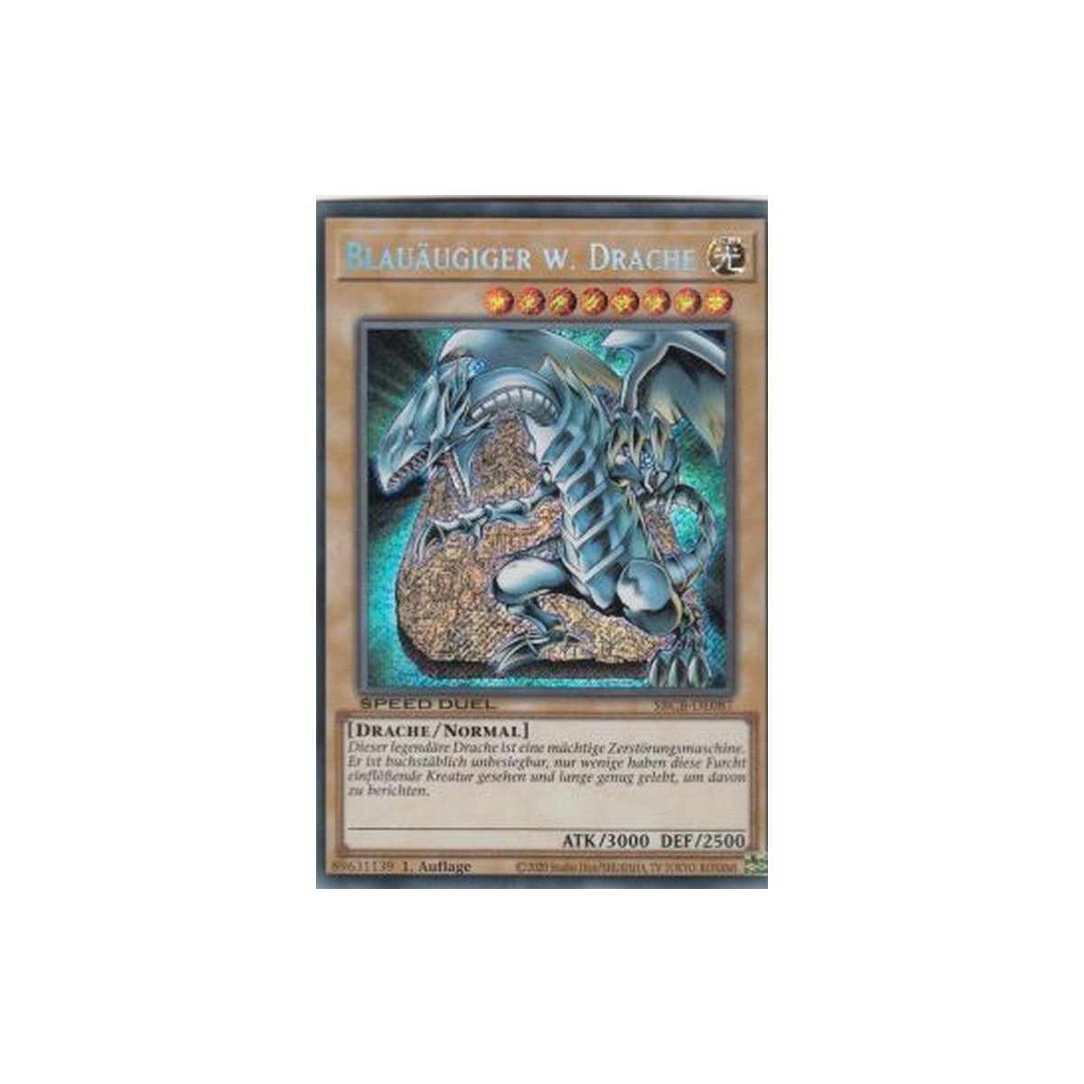Blauäugiger w. Drache (Secret Rare) SBCB-DE087-SCR Speed Duel 