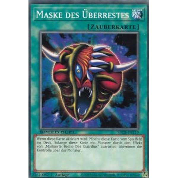 Maske des &Uuml;berrestes SBCB-DE119