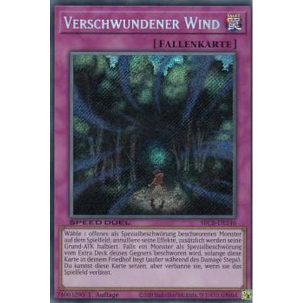 Verschwundener Wind (Secret Rare) SBCB-DE146-SCR