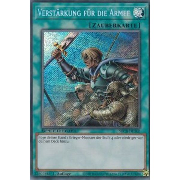 Verst&auml;rkung f&uuml;r die Armee (Secret Rare) SBCB-DE160-SCR