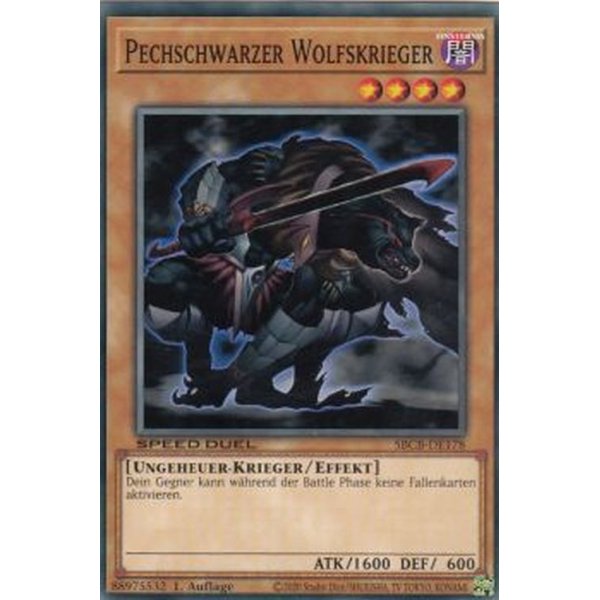 Pechschwarzer Wolfskrieger SBCB-DE178