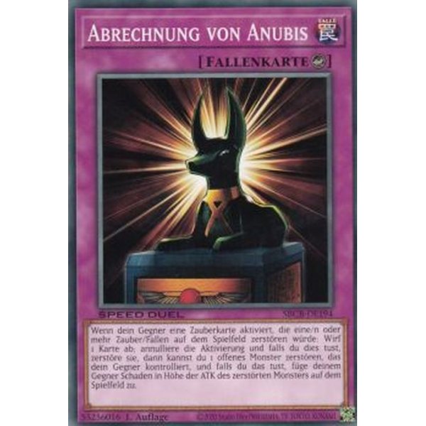 Abrechnung von Anubis SBCB-DE194