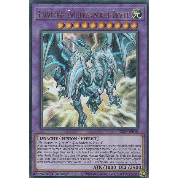 Blau&auml;ugiger Zwillingsausbruch-Drache LDS2-DE019