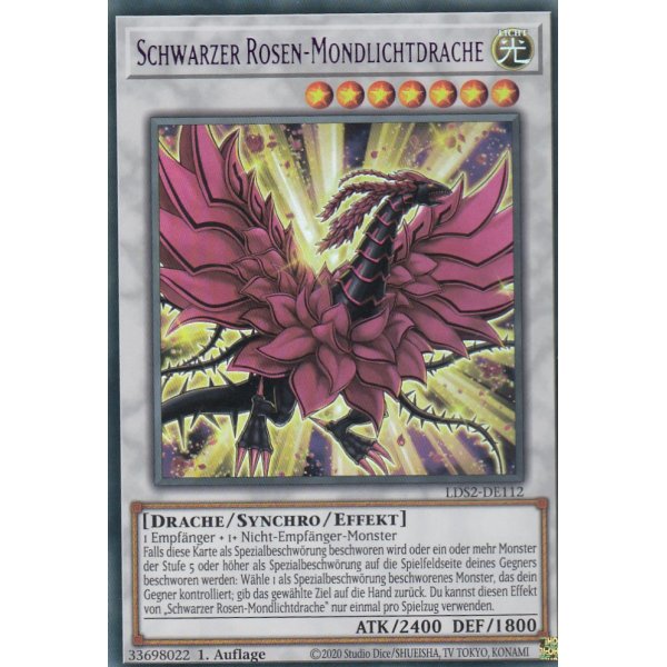 Schwarzer Rosen-Mondlichtdrache COLORED RARE LDS2-DE112-Colored-Rare
