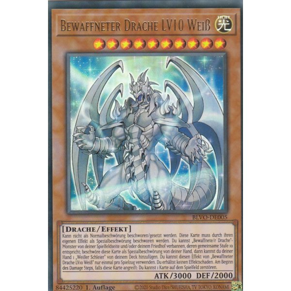 Bewaffneter Drache LV10 Wei&szlig; BLVO-DE005