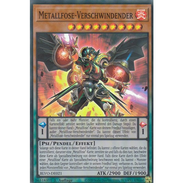 Metallfose-Verschwindender BLVO-DE021