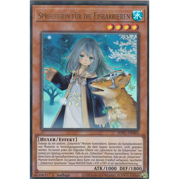 Sprecherin f&uuml;r die Eisbarrieren SDFC-DE003